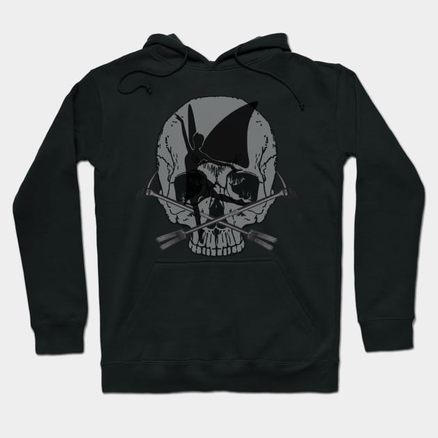 The Jinx Fairy black flag (skull & crossbones) Hoodie by chrisphilbrook